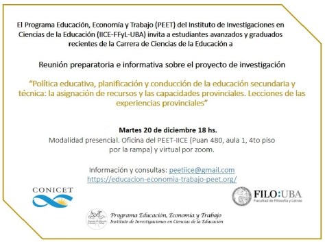 Flyer reunion 20 diciembre